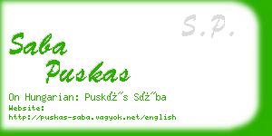 saba puskas business card